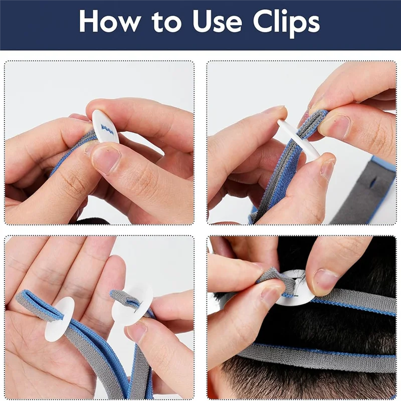 AEE3-2-Pack Air Fit P10 Headgear Strap,CPAP Headgear Replacements For Airfit P10 Nasal Pillow Mask,With 6 Adjustment Clips