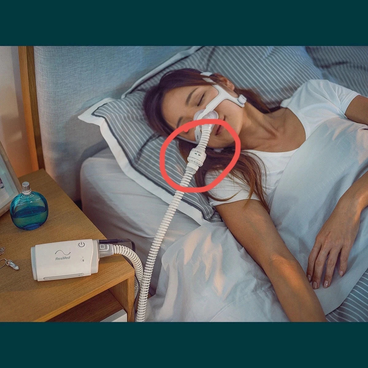 Original AirMini Ventilator Short Tube CPAP Tube Replacement Tube for ResMed Airfit N20 Nasal Mask