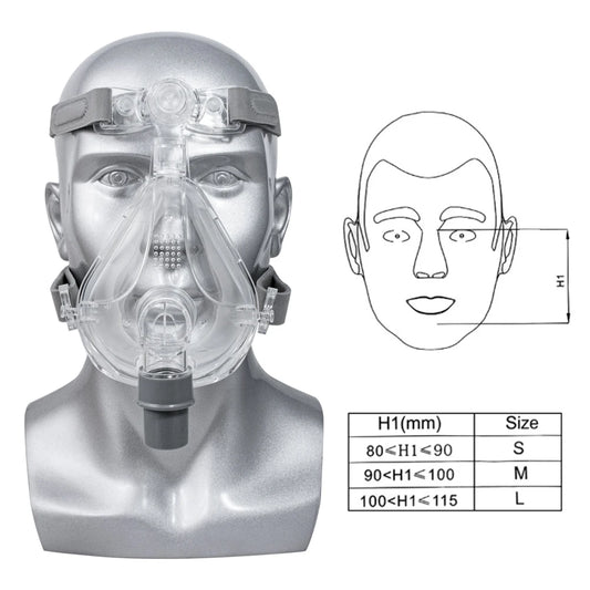 Full Face Mask CPAP Auto CPAP BiPAP Mask for Sleep Apnea Snoring People With Free Adjustable Headgear